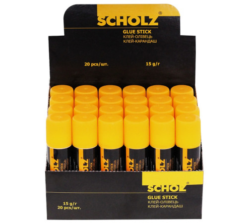 Клей-карандаш 15г, PVA, 4604, SCHOLZ