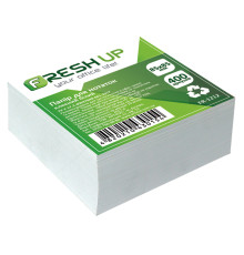 Блок бумаги для заметок 85х85мм., 400 л., клееный, Белый Fresh Up 1212