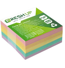Блок бумаги для заметок 85х85мм., 400 л., клееный, классика Fresh Up 3212