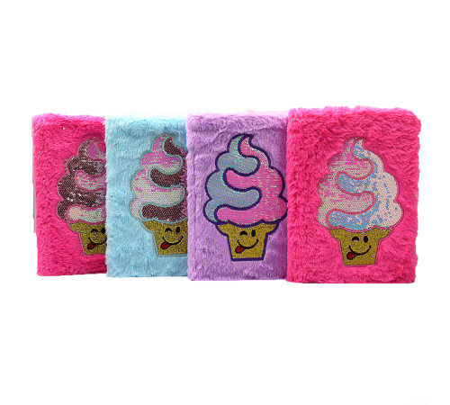 Блокнот пушистая клетка, желт.бум."Ice cream" А5 70g 80p, 1шт/этик.0382DSCN