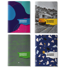 Канцеляская книга A4 48л.(96 стр.),# обложка-мягкая, серия "Business notebook", 4 вида, микс, кл
