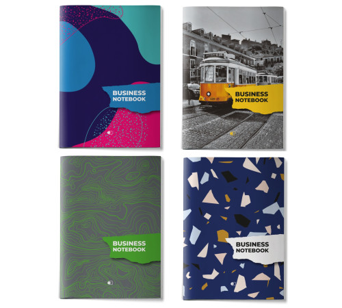 Канцеляская книга A4 48л.(96 стр.),# обложка-мягкая, серия "Business notebook", 4 вида, микс, кл