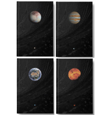 Деловая книга premium A5 96л.(клеточка в рамке) Серия "Planets" (4 дизайна)