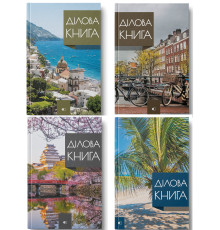 Деловая книга А4 192 л.(384 стр.),клетка,обкл.твердая,серия "Business book", 4 в микс, кл.