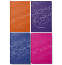 Деловая книга А4 96 л.(192 стр.), # обкл.тв. серия "Pantone цифры", 2в, микс, кл.