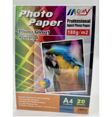 Фотобумага глянцевая, А4 плотность 180 г/м2, 20 л 89180