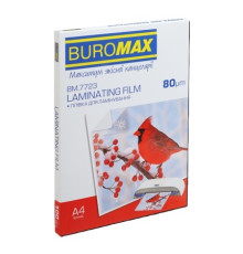 Пленка для ламинирования глянцевая Buromax 216х303 мм (А4), 80 мкн, 100 шт (BM.7723)