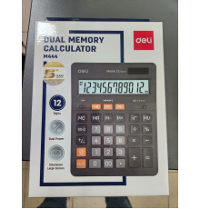 Калькулятор бухг. Deli EM444 черный 12 разряд, пластик корп, пласт кн.