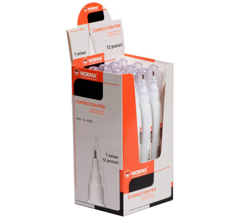 Корректор-ручка, эргоном., клапан.пиш.узел, 7мл, 4953N, NORMA
