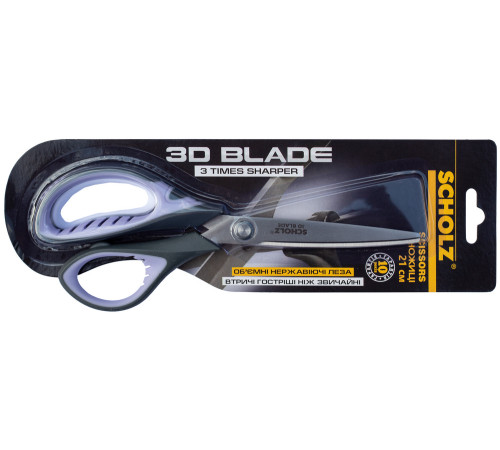 Ножницы, 21см,3D BLADE, прорезин. ручки,4206, SCHOLZ