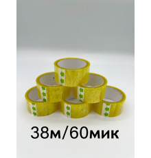 Лента клейкая прозрачная 38 метров 45 миллиметров 60 микрон (прозрачный, 72 шт.)