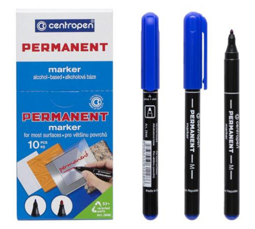 Маркер Permanent 2846 синий, Centropen