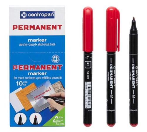 Маркер Permanent 2846 красный, Centropen