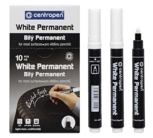 Маркер Permanent 8586 белый, Centropen