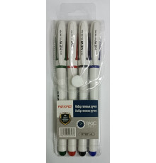 Ручка гелевая, набор, 4 цв., Aihao A801-4 (DM-XK-4), белый корп. Имп