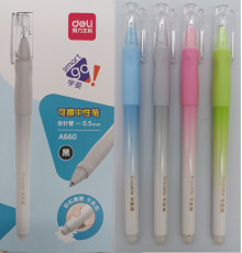 Ручка Deli A660 черный пиши-стирай гелевая 0,5
