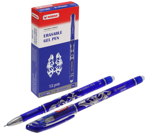 Ручка гелевая "пиши-стирай", 0.38мм, синяя, Erasable, 3177-06N, NORMA