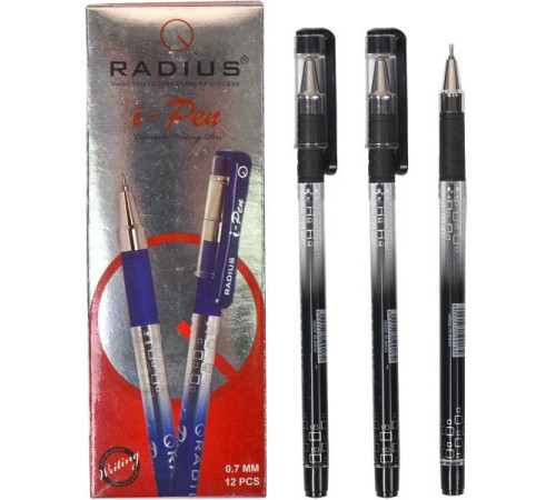Ручка "I Pen" RADIUS с принтом 12 штук, черная 500184