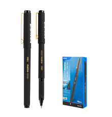 Ручка гел Deli EG84-BK черная. 0,7мм резин.грипп, антискол.корпус