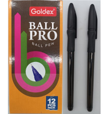 Ручка масляная Goldex "Ball pro #1201 Индия Черный 0,7мм с гриппом