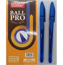 Ручка масляная Goldex "Ball pro #1201 Индия Синий 0,7мм с гриппом