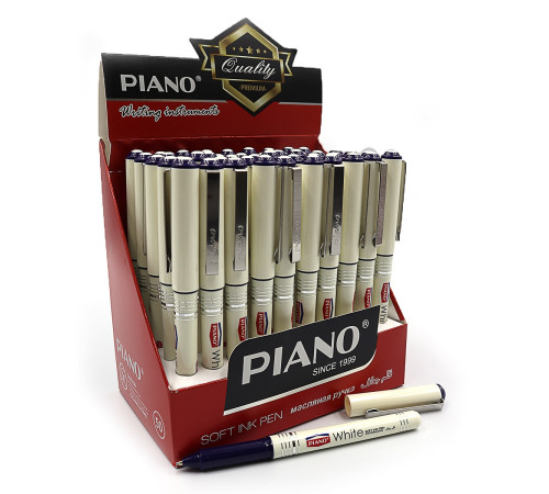 Ручка масло "Piano" "White" синяя RU PS-308