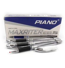 Ручка масляная "Piano" "Maxriter" 0,5мм, черная, грипп, 12шт./этик.PT-338