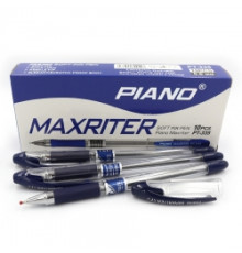 Ручка масляная "Piano" "Maxriter" 0,6мм синяя, грипп, 10шт./этик. PT-335