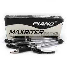 Ручка масляная "Piano" "Maxriter" 0,6 мм, черная, грипп, 10шт./этик. PT-335