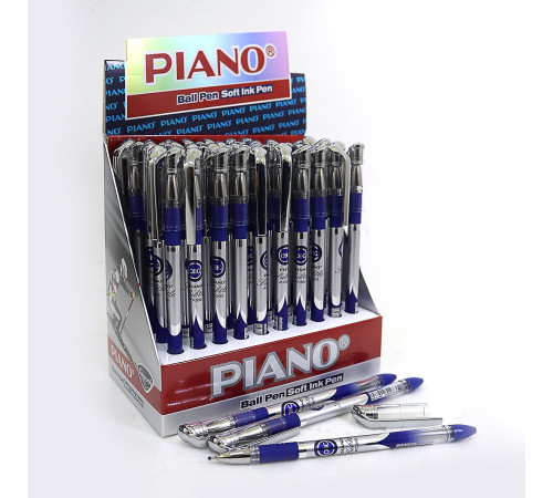 Ручка шарик. масло "Piano" синяя, грипп, 50шт/этик.PT-500