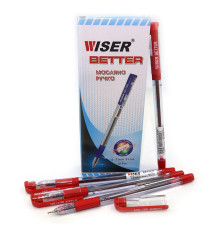 Ручка масляная Wiser "Better" 0,7мм с гриппом красная