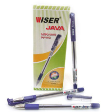 Ручка масляная Wiser "Java" 0,7 мм с гриппом черная