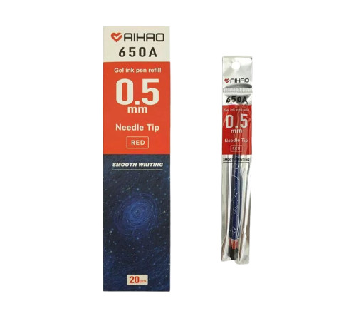Стержень гелевий "650 Aihao", 0,5 мм, черный