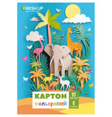 Картон цветной ф-А4.10л. FRESH UP