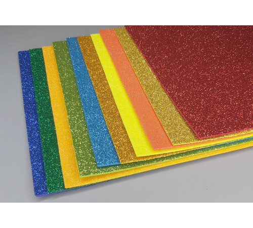 Фоамиран EVA 1.7±0.1MM "Микс" GLITTER 17GLA4-MIX1