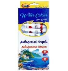 Краски акварельные, 12цв. в тюбиках по 12мл., 7649C, CLASS