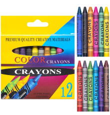 Карандаши цветные Восковые Flair FA8001 12 цветов 12 штук 57 мм Wax Crayons