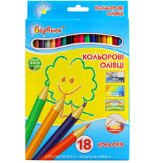 Карандаши цветные,пластик, 18 цв., "Цветы", 5-203/4 Барвинок