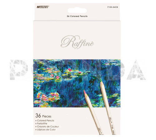 Карандаши 36 цветов шестигранные, Raffine, Marco 7100-48