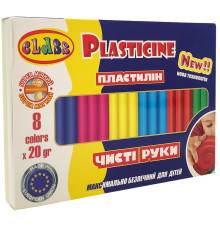 Пластилин "Чистые руки MAXI" 8цв.*20гр, ECO, 7644С, CLASS