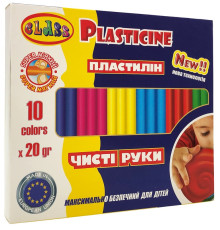Пластилин "Чистые руки MAXI" 10цв.*20гр, ECO, 7645С, CLASS