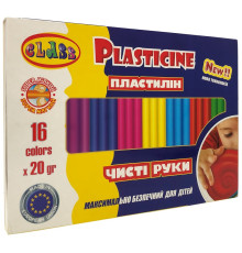 Пластилин "Чистые руки MAXI" 16цв.*20гр, ECO, 7647С, CLASS