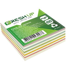 Блок бумаги для заметок 85х85мм 400 арк не клееный, микс Fresh Up 2211