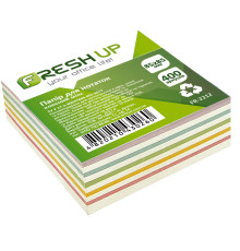 Блок бумаги для заметок 85х85мм 400 л клееный микс Fresh Up 2212